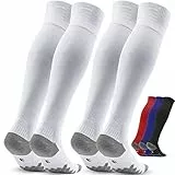 Northdeer Calcetines de fútbol para niños y hombres, 2 pares, medias de fútbol EU 27-46, calcetines deportivos, calcetines de entrenamiento, calcetines para fútbol, correr, entrenamiento