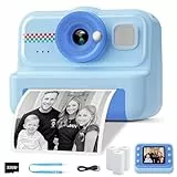 HiMont Camara Fotos Infantil Instantanea, HD/1080P Cámara Instantánea para Niños con Tarjeta de 32G y Papel de Impresión, Camara Fotos Infantil Divertidos Regalos de Juguete para Niños de 3 a 12 Años