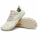SAGUARO Barefoot Zapatillas de Trail Hombre Mujer Zapatos de Deporte Transpirable Antideslizante Calzado Minimalistas Beige 43 EU