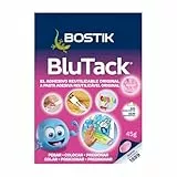 Bostik Blu Tack Original Rosa, Masilla Adhesiva, Moldeable y Reutilizable, Fijación de Objetos, Limpia, Segura y Fácil de Usar, Sustituye Chinchetas y Cintas Adhesivas, Sobre 45 g