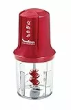 Moulinex Multimoulinette AT714G- Picadora de 500 W con 3 cuchillas 0,5 L de capacidad, 2 velocidades y turbo, disco emulsionador y tapa de seguridad hermética