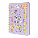 Grupo Erik Agenda 2026 Semana Vista A5 Friends - Agenda semanal Anual Con Anillas - Incluye Pegatinas, Marcapáginas, Ilustraciones y Planificador mensual