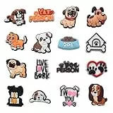 ZHjuju 16 Pcs Charm Zapatos Decoración, Adornos para Zapatos de Perros Temáticos, Accesorios para Zapatos de Perros, Decoración Impermeable para Zapatos, Sandalias para Niños, Adolescentes y Adultos