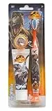 Jurassic World - Kit de viaje para niños incluye cepillo de dientes con tapa de viaje y pasta de dientes, 25 ml Mr.White
