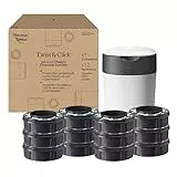 Tommee Tippee - Contenedor para Pañales Avanzado Twist and Click, Nuevo Sistema Ecológico, Incluye 12 Recambios con Película GREENFILM, Blanco