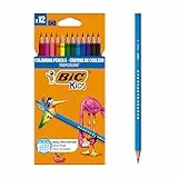 BIC Kids Tropicolors - Caja de 12 unidades, lápices de colores surtidos