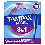 Tampax Pearl Super Extra Plus Tampones Con Aplicador, 15 Unidades