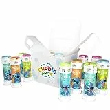 Bubble World - Pompas de Jabón Stitch - Pompas de Jabón Niños - Ideal como Detalle Cumpleaños Niños - Tubos Blancos con soplador Rojo Integrado - Paquete de 12 uds de 60 ml - Made in Italy
