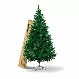 MURIS Árbol de Navidad Artificial, Altura de 180 cm, Estructura Desmontable, Ramas Abatibles, Soporte Metálico Plegable, MRS-ZW001-180