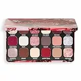 Revolution Beauty, Paleta de Sombras Forever Flawless, 18 Tonos Pigmentados Mate & Brillantes, Vegano & Libre de Crueldad, Cherry Rebel