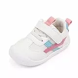 MK MATT KEELY Zapatillas para Bebé Primeros Pasos Zapatos Niño Niña Cuero PU Suela Suave Antideslizante 0-4 años,Rosa,EU20(CN16)