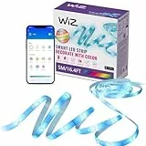 WiZ - Tira led inteligente 5m, RGB, incluye alimentador, hasta 16 millones de colores, conéctala vía WIFI, con tecnología SpaceSense, control via App o Voz y compatible con Alexa y Google Home