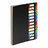 Viquel Rainbow - Clasificador con fuelle, de polipropileno, 12 posiciones