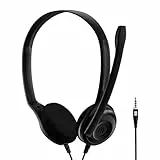 EPOS PC5 Chat Auriculares Cableados para PC - Cascos On-Ear Ligeros, Micrófono con Cancelación de Ruido, Jack 3,5mm para Compatibilidad Universal, Sonido Comodidad Prolongada, para Oficina y Llamadas