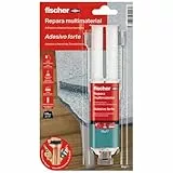 fischer, SCLM, Pegamento bicomponente Repara Multimaterial, universal para casos difíciles pegamento epoxi transparente de fácil aplicación en multimateriales para interiores y exteriores, 25 ml