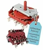 RECAMBIOS DREYMA Selector Horno Multifunción 8 posiciones modelo RT800ME turbo repuesto profesional Compatible con Teka Balay Bosch códigos 995444128 99511412 8304010 ajuste preciso contactos
