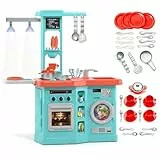 MOLTO | Cocina de Juguete Studio Electrónica con Luces + 33 Accesorios – Cocina Infantil con Horno, Fogones, Lavadora y 12 Accesorios – Juguete Educativo para Niños