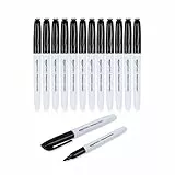 Amazon Basics Rotuladores permanentes, Negro, Paquete de 12