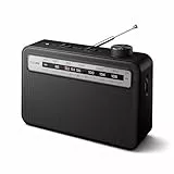 Phillips TAR2506/12 Radio Portátil FM/MW Analógica UKW/MW, Funciona con Electricidad o Pilas, Interiores y Exteriores, Diseño Clásico, Negro 210 mm x 149 mm x 66.3 mm