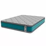 Cecotec Colchón Híbrido Flow 8990 Hybrid 110x200. Multicapa, Núcleo de Muelles Ensacados SpringCore y Viscoelástica ViscoCare+, Altura 32 cm, Firmeza Medio Alta, SeparateMuv & BreathSoft+
