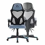 NEWSKILL Eros Silla Gaming ergonómica con Respaldo de Malla, Asiento Acolchado y Base metálica - Color Azul