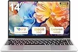 bvate Ordenador Portátil 14 Pulgadas Win 11 con 5G WiFi,6GB RAM 256GB SSD Expansión SSD 1TB（Up to 2.8Ghz） BT4.2 3.0 Transmisión Puerto 1920×1080 Portátiles FHD Buenos & Mini Puerto Multimedia-Plata-B