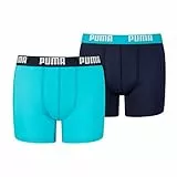 PUMA Everyday Basic Boxers 2P, Boxer, Niños, Bright Blue, 134-140