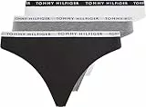 Tommy Hilfiger Pack de 3 Braguitas Tipo Tanga para Mujer, Multicolor (Medium Grey Heather/White/Black), S