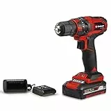 Einhell Taladro con batería TC-CD 18/35-2 Li (1x,1,5 Ah) Power X-Change (18V, 35 Nm, portabrocas de sujeción rápida de 10 mm, incl. 1 batería de 1,5 Ah + cargador)