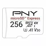 PNY Tarjeta microSD™ Express 256GB UHS-I U3 V30 A1, hasta 890MB/s de Lectura y 750MB/s de Escritura, Ideal para Dispositivos compatibles con microSD Express como Nintendo Switch 2