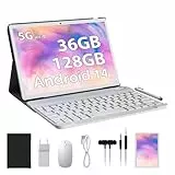 PIXPEAK Tablet 10 Pulgadas Android 14.0 con 5G WiFi, 36GB RAM+128GB ROM(1TB Ampliable), Octa Core 2.0 GHz Tableta, 8000mAh, 5MP+8MP, FHD, WLAN, Bluetooth, GPS, Tablet con Teclado ect (Or)