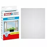 tesa Insect Stop Malla Mosquitera STANDARD para Ventanas - Mosquitera Autoadhesiva - Recortable al Tamaño Deseado - Gris Antracita, 150 cm x 180 cm