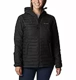 Columbia Silver Falls Hooded Jacket, Chaqueta Acolchada Con Capucha para Mujer, Black, Talla S