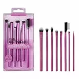 Real Techniques Juego de brochas de maquillaje Everyday Eye Essentials, brochas de ojos para delineador, sombra de ojos, cejas y pestañas, juego de 8 piezas