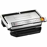 Tefal OptiGrill+ XL | Barbacoa de contacto con ajuste automático de temperatura | 9 programas automáticos | superficie de parrilla XL | Incluye bandeja para hornear | GC724D12