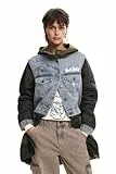 Desigual Mujer Woman Woven Parka, Verde, M