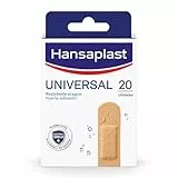 Hansaplast Universal 20 Apósitos, Apósitos impermeables transpirables, Fuerte adhesión, Gasa absorbente antiadherente, Apósitos para heridas multiusos