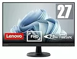 Lenovo D27-45 - Monitor 27' FullHD (VA, 75Hz, 4ms, HDMI, VGA, Cable HDMI, FreeSync) Ajuste de inclinación - Negro