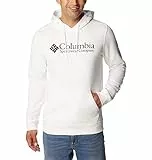 Columbia básico II Sudadera con Capucha, Hombre, Blanco, Logotipo Retro CSC, S