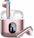 Auriculares Inalámbricos Bluetooth, Auriculares Bluetooth 5.4 HiFi Estéreo, 32H Cascos Inalambricos Bluetooth con ENC Reducción de Ruido, Pantalla LED, USB-C, Control Táctil,IP7 Impermeable Audifonos