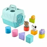Fisher-Price FP Pets Transportín Clasifica y Guarda, Juguete para clasificar Formas con Actividades de motricidad Fina para bebés a Partir de 6 Meses, HTW93