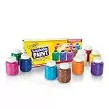 CRAYOLA - 10 Botes de Pintura Lavables, Paquete de 10 Botes de 59 ml, Edad Recomendada: a partir de 3 Años, 54-1205