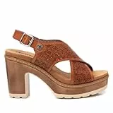 REFRESH - Sandalia Mujer Camel - Calzado Cómodo y Versátil - Moda casual - Modelo 17278001 (Talla 40)