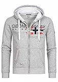 Geographical Norway Sudadera con Capucha para Hombre Gisland, Gris Claro, M