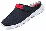 SAGUARO Zuecos para Hombre Mujer Zapatillas de Playa Respirable Ligeras Sandalias Antideslizante para Jardín Río Mar Piscina, Rojo, 39 EU