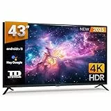 TD Systems - Smart TV 43 Pulgadas 4K Android 11, Google Assistant, Control por Voz, televisión TDT 2025. Televisor con 3 años de Garantia - PRIME43C20GLE