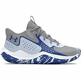 Under Armour UA Jet '23 Zapatillas de Baloncesto para Hombre y Mujer, Zapatillas de Deporte Unisex con mediasuela de EVA, Color Gris/Azul Nimbus/Azul eléctrico