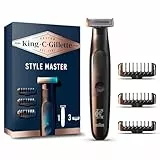 King C. Gillette Style Master Recortadora Para Barba Sin Cable Para Hombre Con Hoja 4D