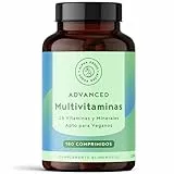 Multivitaminas y Minerales | 26 Vitaminas y Minerales para el Cansancio | Vitamina C, B, D, E, Magnesio, Zinc, Calcio | Multivitaminico Completo Hombre y Mujer | 180 Comprimidos Veganos | Alpha Foods