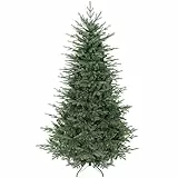 HOMCOM Árbol de Navidad Artificial 210 cm, Árbol de Navidad con 2322 Ramas Densas, Soporte Metálico Plegable, Fácil Montaje, para Salón, Interior, Verde